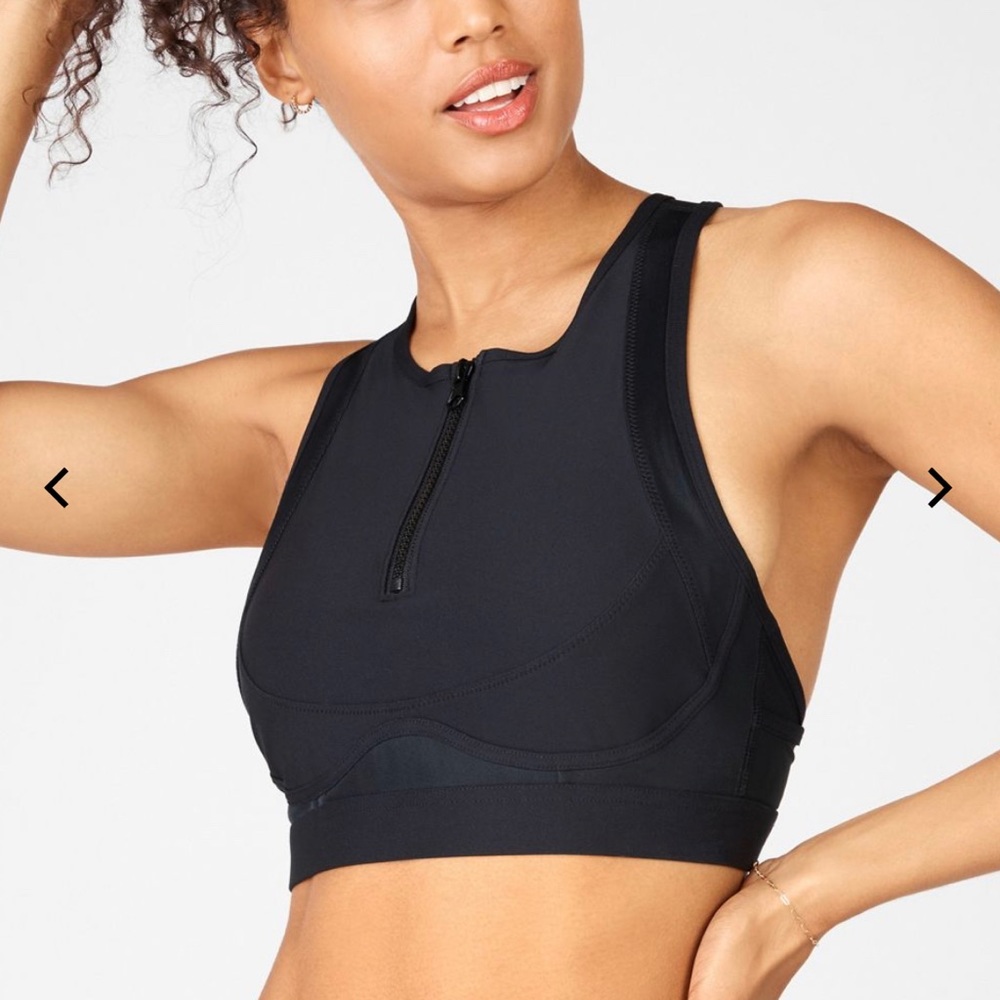 Fabletics Blare Zip Front High Impact Sports Bra